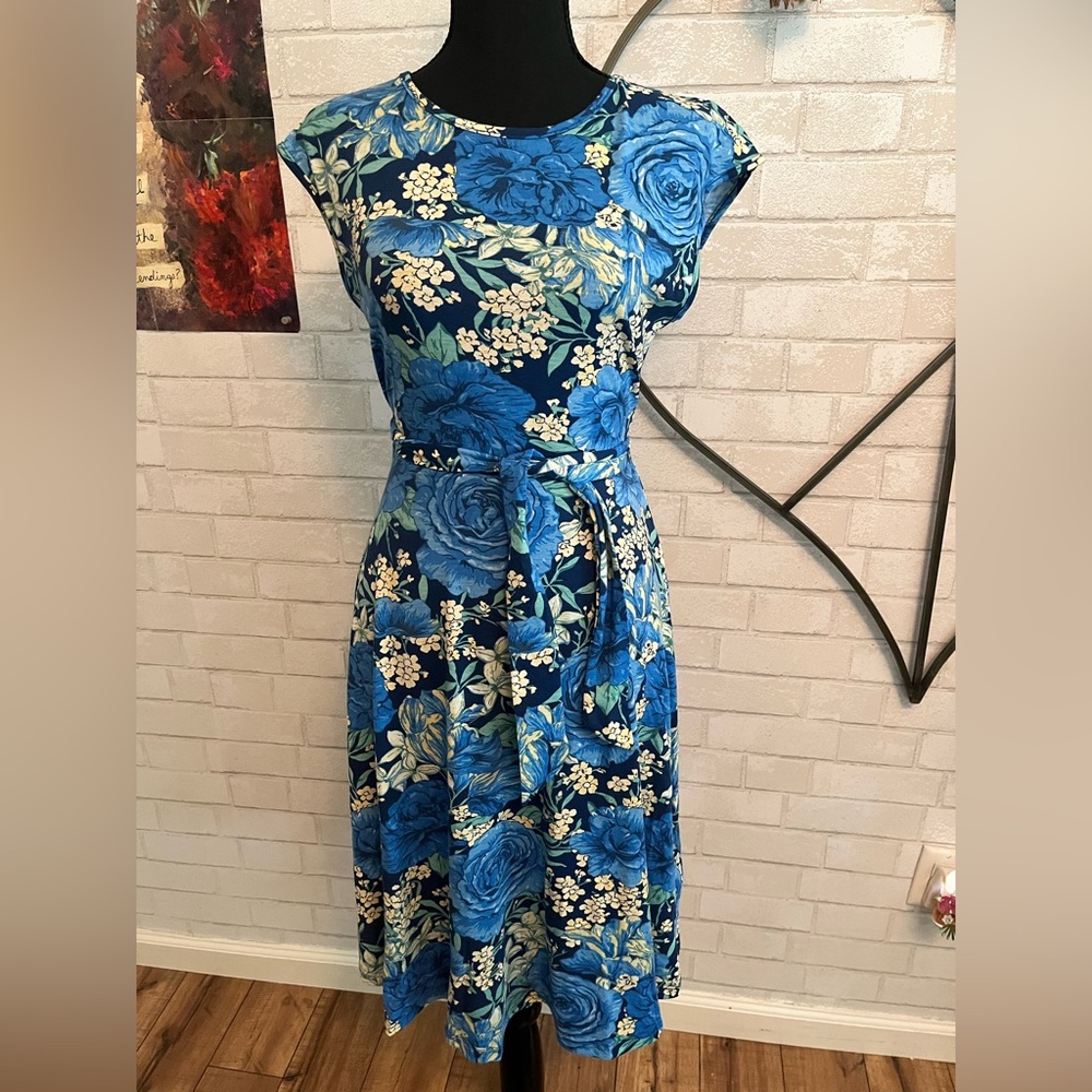 Floral Blue Dress